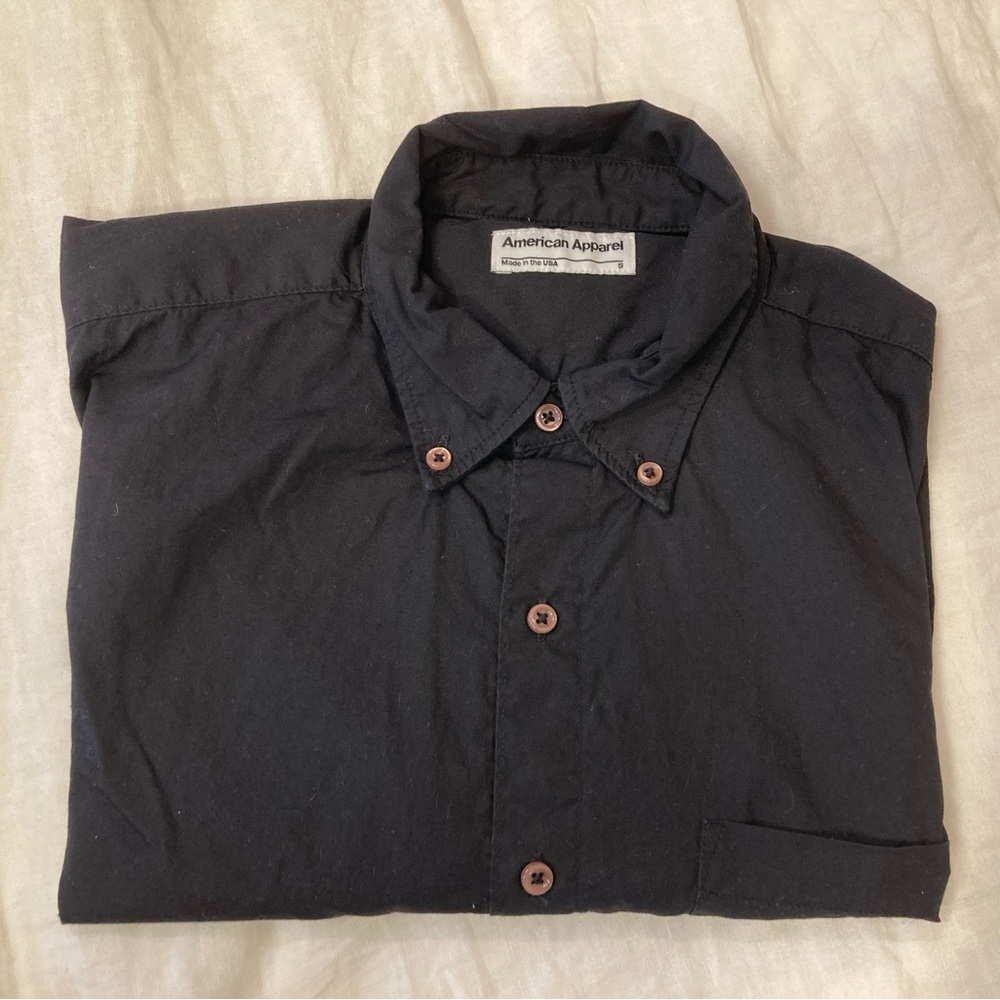 American Apparel Men's Black Button-Down Shirt
